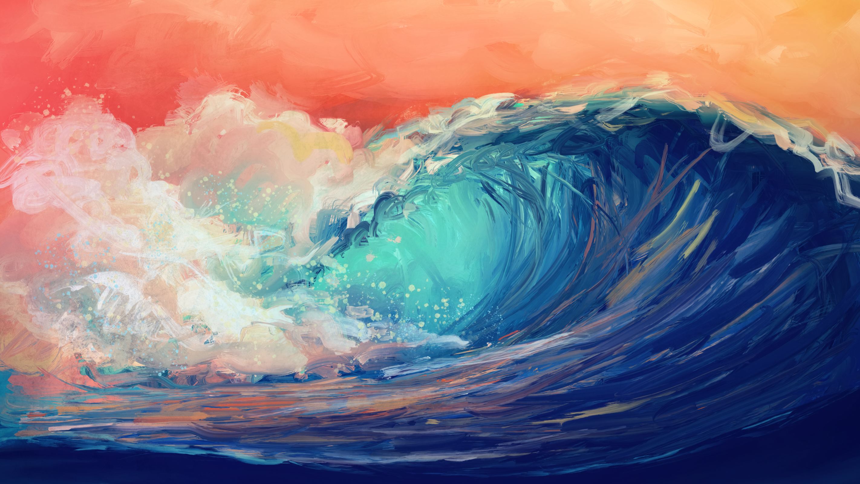 海浪·油画